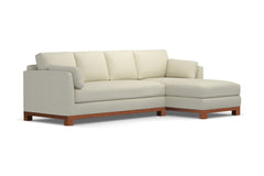 Avalon 2pc Sleeper Sectional :: Leg Finish: Pecan / Sleeper Option: Deluxe Innerspring Mattress / Configuration: RAF - Chaise on the Right