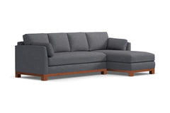 Avalon 2pc Sectional Sofa :: Leg Finish: Pecan / Configuration: RAF - Chaise on the Right