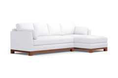 Avalon 2pc Sleeper Sectional :: Leg Finish: Pecan / Sleeper Option: Memory Foam Mattress / Configuration: RAF - Chaise on the Right