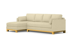 Avalon 2pc Sleeper Sectional :: Leg Finish: Natural / Sleeper Option: Deluxe Innerspring Mattress / Configuration: LAF - Chaise on the Left