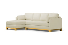 Avalon 2pc Sleeper Sectional :: Leg Finish: Natural / Sleeper Option: Deluxe Innerspring Mattress / Configuration: LAF - Chaise on the Left