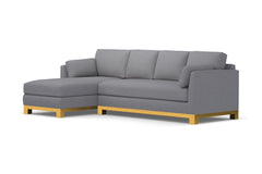 Avalon 2pc Sleeper Sectional :: Leg Finish: Natural / Sleeper Option: Memory Foam Mattress / Configuration: LAF - Chaise on the Left