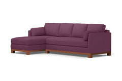 Avalon 2pc Sleeper Sectional :: Leg Finish: Pecan / Sleeper Option: Memory Foam Mattress / Configuration: LAF - Chaise on the Left