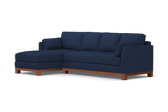 Avalon 2pc Sleeper Sectional :: Leg Finish: Pecan / Sleeper Option: Deluxe Innerspring Mattress / Configuration: LAF - Chaise on the Left