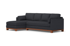 Avalon 2pc Sleeper Sectional :: Leg Finish: Pecan / Sleeper Option: Memory Foam Mattress / Configuration: LAF - Chaise on the Left