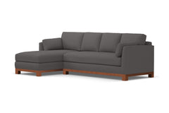 Avalon 2pc Sleeper Sectional :: Leg Finish: Pecan / Sleeper Option: Memory Foam Mattress / Configuration: LAF - Chaise on the Left