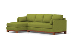 Avalon 2pc Sleeper Sectional :: Leg Finish: Pecan / Sleeper Option: Memory Foam Mattress / Configuration: LAF - Chaise on the Left