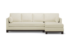 Avalon 2pc Sleeper Sectional :: Leg Finish: Espresso / Sleeper Option: Memory Foam Mattress / Configuration: RAF - Chaise on the Right