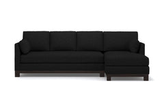 Avalon 2pc Sleeper Sectional :: Leg Finish: Espresso / Sleeper Option: Memory Foam Mattress / Configuration: RAF - Chaise on the Right