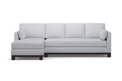 Avalon 2pc Sleeper Sectional :: Leg Finish: Espresso / Sleeper Option: Deluxe Innerspring Mattress / Configuration: LAF - Chaise on the Left