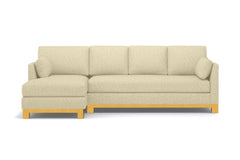 Avalon 2pc Sleeper Sectional :: Leg Finish: Natural / Sleeper Option: Deluxe Innerspring Mattress / Configuration: LAF - Chaise on the Left