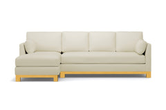 Avalon 2pc Sleeper Sectional :: Leg Finish: Natural / Sleeper Option: Deluxe Innerspring Mattress / Configuration: LAF - Chaise on the Left