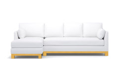 Avalon 2pc Sleeper Sectional :: Leg Finish: Natural / Sleeper Option: Deluxe Innerspring Mattress / Configuration: LAF - Chaise on the Left