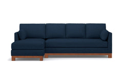 Avalon 2pc Sectional Sofa :: Leg Finish: Pecan / Configuration: LAF - Chaise on the Left