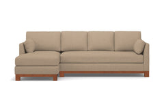 Avalon 2pc Sleeper Sectional :: Leg Finish: Pecan / Sleeper Option: Deluxe Innerspring Mattress / Configuration: LAF - Chaise on the Left