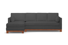 Avalon 2pc Sleeper Sectional :: Leg Finish: Pecan / Sleeper Option: Memory Foam Mattress / Configuration: LAF - Chaise on the Left