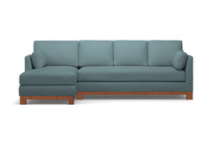 Avalon 2pc Sectional Sofa :: Leg Finish: Pecan / Configuration: LAF - Chaise on the Left