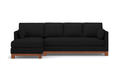 Avalon 2pc Sleeper Sectional :: Leg Finish: Pecan / Sleeper Option: Memory Foam Mattress / Configuration: LAF - Chaise on the Left