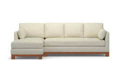 Avalon 2pc Sleeper Sectional :: Leg Finish: Pecan / Sleeper Option: Memory Foam Mattress / Configuration: LAF - Chaise on the Left