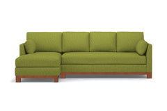 Avalon 2pc Sleeper Sectional :: Leg Finish: Pecan / Sleeper Option: Memory Foam Mattress / Configuration: LAF - Chaise on the Left