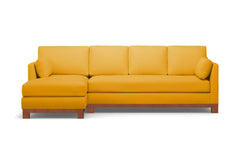 Avalon 2pc Sleeper Sectional :: Leg Finish: Pecan / Sleeper Option: Memory Foam Mattress / Configuration: LAF - Chaise on the Left