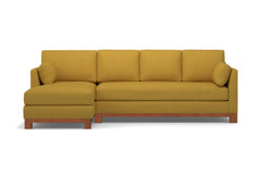 Avalon 2pc Sectional Sofa :: Leg Finish: Pecan / Configuration: LAF - Chaise on the Left