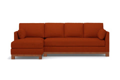 Avalon 2pc Sleeper Sectional :: Leg Finish: Pecan / Sleeper Option: Memory Foam Mattress / Configuration: LAF - Chaise on the Left