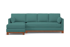 Avalon 2pc Sectional Sofa :: Leg Finish: Pecan / Configuration: LAF - Chaise on the Left