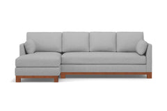 Avalon 2pc Sleeper Sectional :: Leg Finish: Pecan / Sleeper Option: Memory Foam Mattress / Configuration: LAF - Chaise on the Left