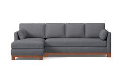 Avalon 2pc Sectional Sofa :: Leg Finish: Pecan / Configuration: LAF - Chaise on the Left