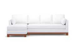 Avalon 2pc Sleeper Sectional :: Leg Finish: Pecan / Sleeper Option: Deluxe Innerspring Mattress / Configuration: LAF - Chaise on the Left