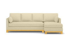 Avalon 2pc Sleeper Sectional :: Leg Finish: Natural / Sleeper Option: Deluxe Innerspring Mattress / Configuration: RAF - Chaise on the Right