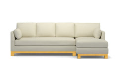 Avalon 2pc Sleeper Sectional :: Leg Finish: Natural / Sleeper Option: Deluxe Innerspring Mattress / Configuration: RAF - Chaise on the Right