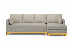 Avalon 2pc Sleeper Sectional :: Leg Finish: Natural / Sleeper Option: Deluxe Innerspring Mattress / Configuration: RAF - Chaise on the Right