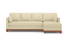 Avalon 2pc Sleeper Sectional :: Leg Finish: Pecan / Sleeper Option: Memory Foam Mattress / Configuration: RAF - Chaise on the Right