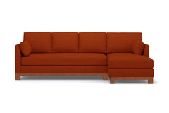 Avalon 2pc Sectional Sofa :: Leg Finish: Pecan / Configuration: RAF - Chaise on the Right