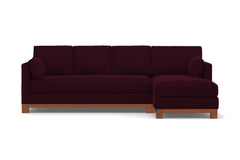 Avalon 2pc Sectional Sofa :: Leg Finish: Pecan / Configuration: RAF - Chaise on the Right