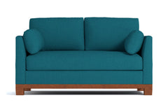 Avalon Apartment Size Sleeper Sofa Bed :: Leg Finish: Pecan / Sleeper Option: Deluxe Innerspring Mattress