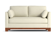 Avalon Apartment Size Sleeper Sofa Bed :: Leg Finish: Pecan / Sleeper Option: Deluxe Innerspring Mattress