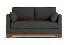 Avalon Twin Size Sleeper Sofa Bed :: Leg Finish: Pecan / Sleeper Option: Memory Foam Mattress