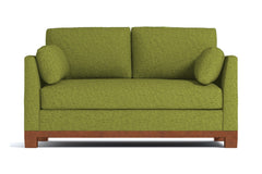 Avalon Apartment Size Sleeper Sofa Bed :: Leg Finish: Pecan / Sleeper Option: Deluxe Innerspring Mattress