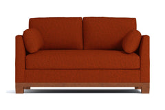 Avalon Apartment Size Sleeper Sofa Bed :: Leg Finish: Pecan / Sleeper Option: Deluxe Innerspring Mattress