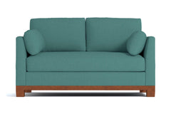 Avalon Apartment Size Sleeper Sofa Bed :: Leg Finish: Pecan / Sleeper Option: Deluxe Innerspring Mattress