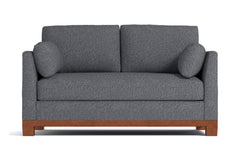 Avalon Apartment Size Sleeper Sofa Bed :: Leg Finish: Pecan / Sleeper Option: Deluxe Innerspring Mattress