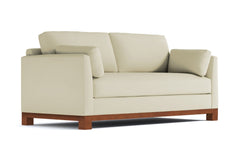 Avalon Queen Size Sleeper Sofa Bed :: Leg Finish: Pecan / Sleeper Option: Deluxe Innerspring Mattress