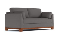 Avalon Queen Size Sleeper Sofa Bed :: Leg Finish: Pecan / Sleeper Option: Memory Foam Mattress