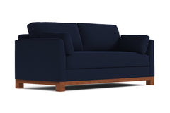 Avalon Queen Size Sleeper Sofa Bed :: Leg Finish: Pecan / Sleeper Option: Memory Foam Mattress