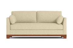 Avalon Queen Size Sleeper Sofa Bed :: Leg Finish: Pecan / Sleeper Option: Deluxe Innerspring Mattress