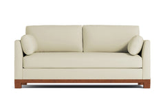 Avalon Queen Size Sleeper Sofa Bed :: Leg Finish: Pecan / Sleeper Option: Deluxe Innerspring Mattress