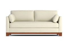 Avalon Queen Size Sleeper Sofa Bed :: Leg Finish: Pecan / Sleeper Option: Deluxe Innerspring Mattress